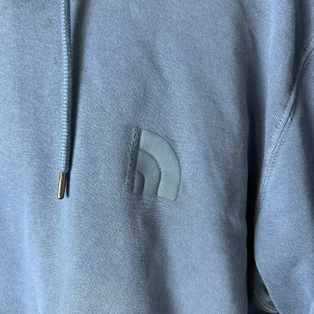NWT THE NORTH FACE Garment Dye Hoodie Sweatshirt Shady Blue Color Size Large